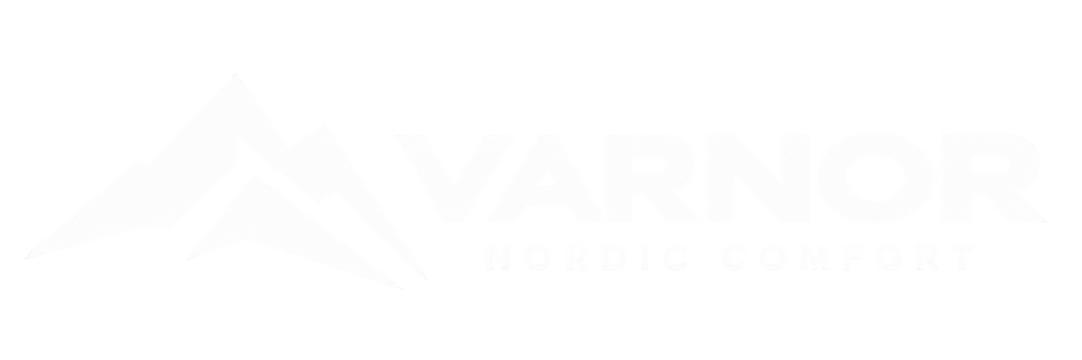 VARNOR – Nordic Comfort, weißes Logo
